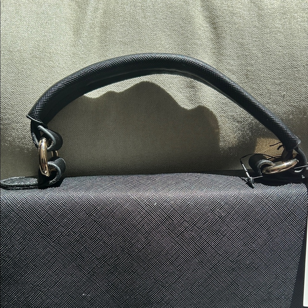 Trina Turk Black Satchel Bag with Optional Shoulder Strap NWT - Picture 3 of 9